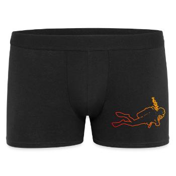 Funny diving motif - Men's Boxer Shorts - black - Front