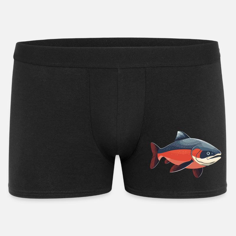 Lachse Lachs - Männer Boxer Shorts - Schwarz