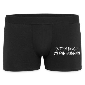 Ça t’en bouche un coin heinnnn expression ch’ti  - Boxer Homme - noir - Devant