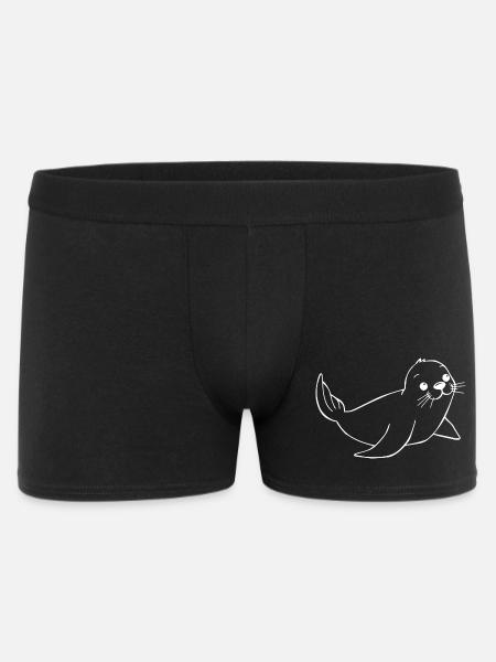 Robbe Seehund Robben Seehunde Norddeutschland - Männer Boxer Shorts - Schwarz