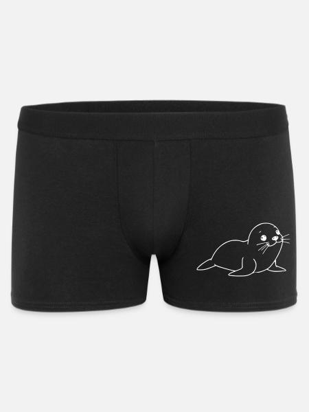 Robbe Seehund Robben Seehunde Norddeutschland - Männer Boxer Shorts - Schwarz