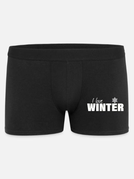 i love winter - Men's Boxer Shorts - black