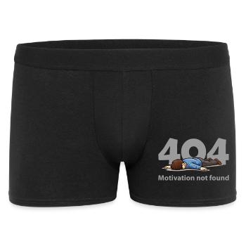 Motivation Not Found – Error 404 - Men's Boxer Shorts - black - Front