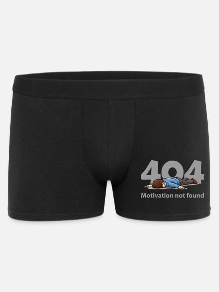 Motivation Not Found – Error 404 - Men's Boxer Shorts - black
