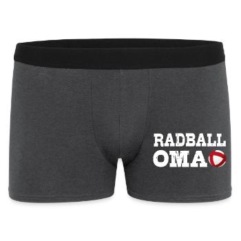 Radball, OMA, Radballer, Hallenradsport - Männer Boxer Shorts - Anthrazit - Vorne
