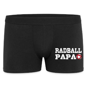 Radball, Radballer, Hallenradsport, Papa - Männer Boxer Shorts - Schwarz - Vorne