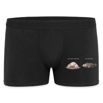 Blobfish Out Of Context vs In Context Comparison - Men's Boxer Shorts - black - Front