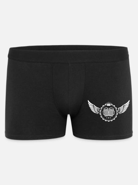 Beer Wing Emblem - Men's Boxer Shorts - black