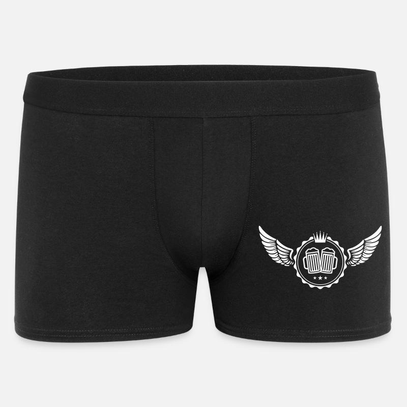 Beer Wing Emblem - Men's Boxer Shorts - black