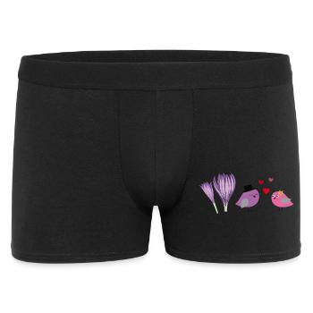 birds in love - Men's Boxer Shorts - black - Front