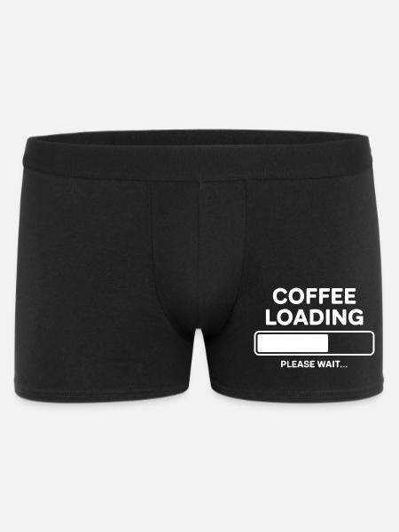 Coffee Loading Please Wait - Männer Boxer Shorts - Schwarz