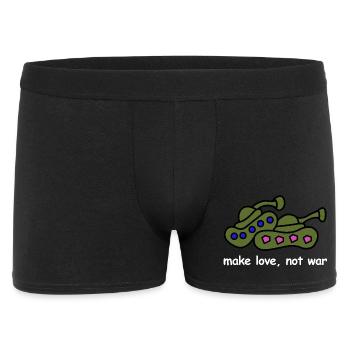 Make Love, Not War | Peace, Cartoon - Men's Boxer Shorts - black - Front