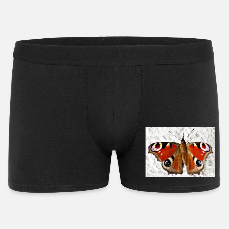 Peacock Eye Butterfly Pattern - Men's Boxer Shorts - black