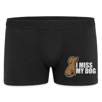 Mon chien Dog Amamant Dog Love Logo de blague - Boxer Homme - noir - Devant
