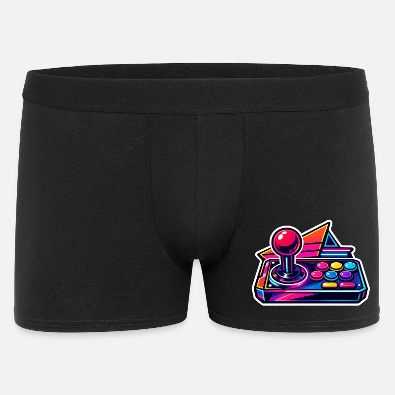 Neon Arcade Joystick Retro - Men's Boxer Shorts - black