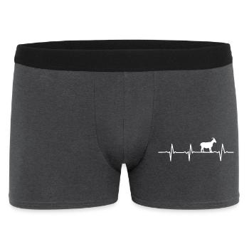 Silhouette du battement de cœur du cheval - Boxer Homme - charbon - Devant