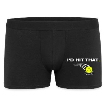 I'd hit that lustiges Pickleball Spieler - Männer Boxer Shorts - Schwarz - Vorne