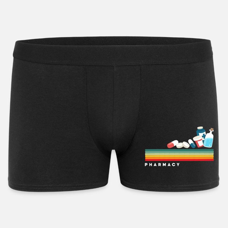Retro pharmacist pharmacy technician - Men's Boxer Shorts - black