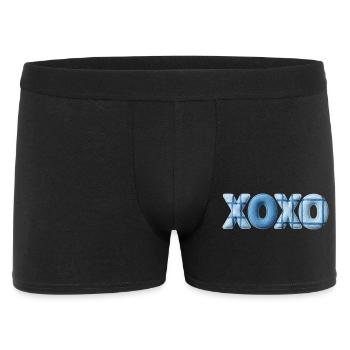 XOXO Patchwork Look with Fabric Look - Men's Boxer Shorts - black - Front