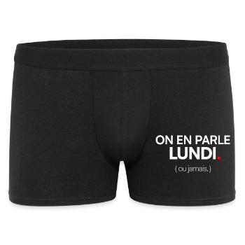 ON EN PARLE LUNDI – Humour travail open space - Boxer Homme - noir - Devant