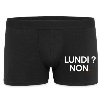 LUNDI ? NON – T-shirt humour bureau travail - Boxer Homme - noir - Devant