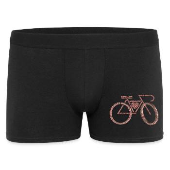 Fahrradsprachen Valentinstag V1 - Männer Boxer Shorts - Schwarz - Vorne