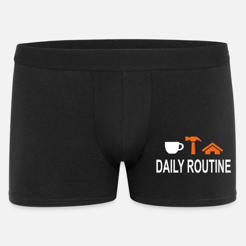 Daily Routine, Daily Routine, Work Can Wait - Men's Boxer Shorts - black