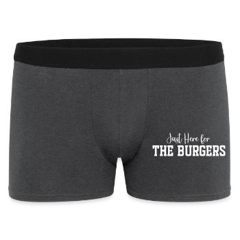 Just Here for The Burgers - Men's Boxer Shorts - charcoal grey - Front