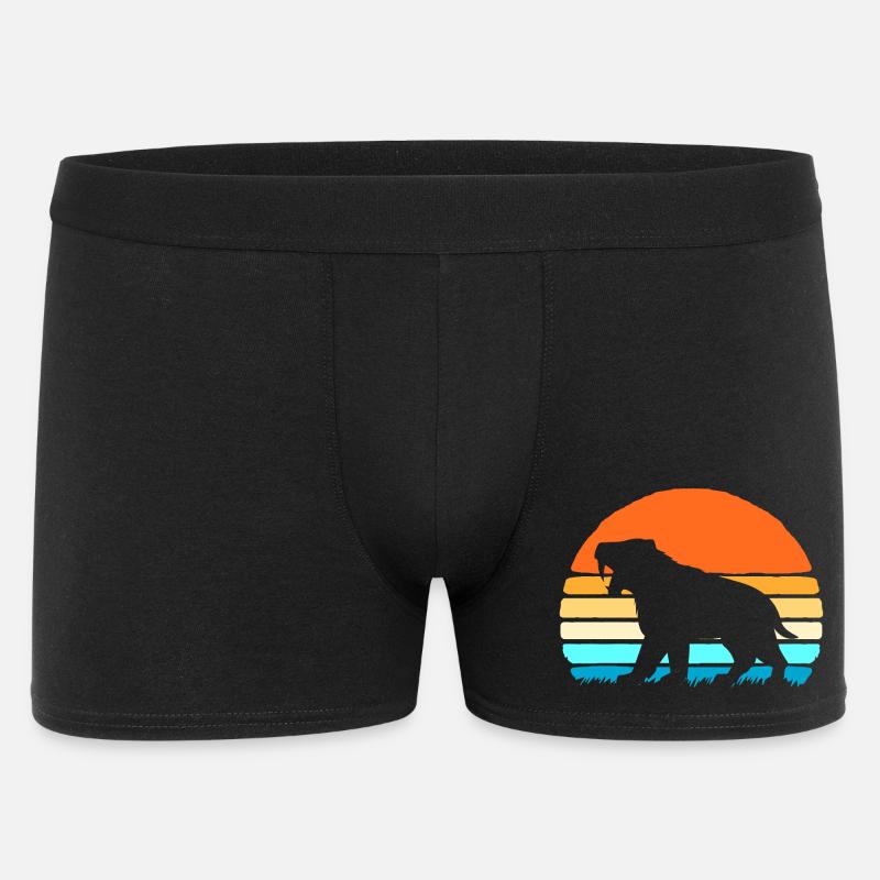 Forhistorisk sabeltiger - Boxer Shorts til mænd - sort