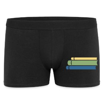 Stack of Books Colorful Flat Design - Men's Boxer Shorts - black - Front