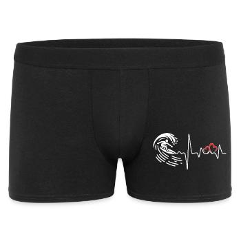 Schwimmender Herzrhythmus Fitnesskunst - Männer Boxer Shorts - Schwarz - Vorne