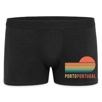 Porto, Portugal - Boxer Homme - noir - Devant