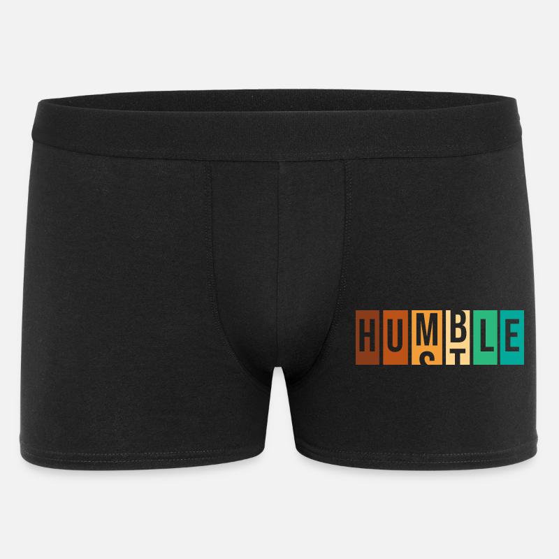 Workaholic Humble - Männer Boxer Shorts - Schwarz