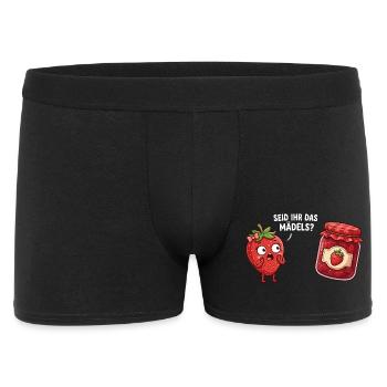 Seid ihr das Mädels Erdbeere Marmelade Lustig - Männer Boxer Shorts - Schwarz - Vorne