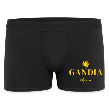 Gandia Spanien Sonnenemblem-Tee - Männer Boxer Shorts - Schwarz - Vorne