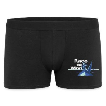 Course the Wind – Mention de l’équipe de régate - Boxer Homme - noir - Devant