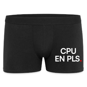 CPU-In, bitte Geek-Humor-Arbeit - Männer Boxer Shorts - Schwarz - Vorne