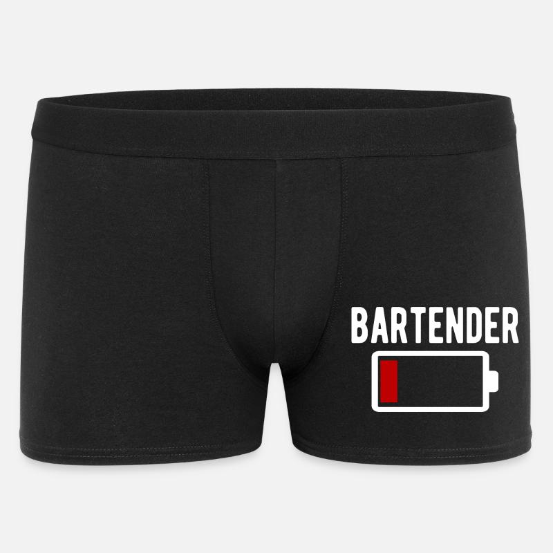 Bartender Charging Low Battery Funny - Men's Boxer Shorts - black