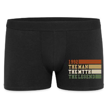 1992 The Man Myth Legend 1992 | vintage!! - Men's Boxer Shorts - black - Front