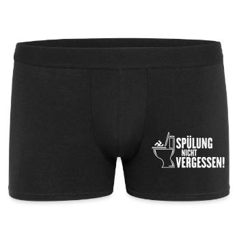 Don't forget to rinse! (Against Right / White) - Men's Boxer Shorts - black - Front