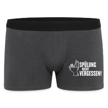 Don't forget to rinse! (Against Right / White) - Men's Boxer Shorts - charcoal grey - Front