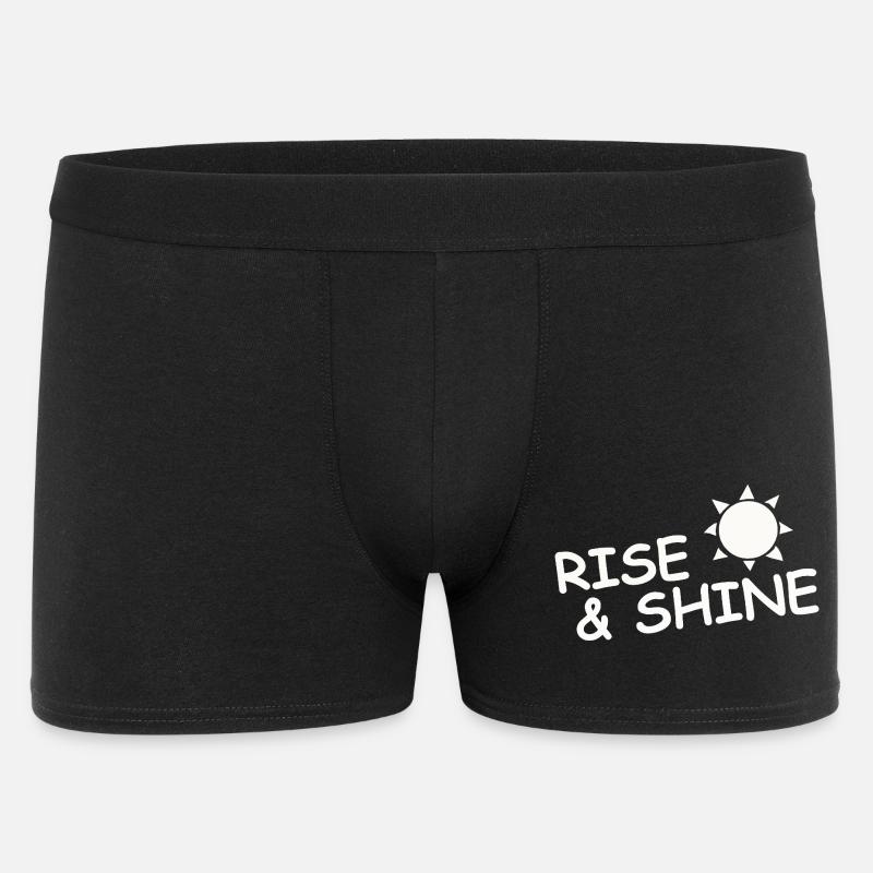 RISE & SHINE - Männer Boxer Shorts - Schwarz