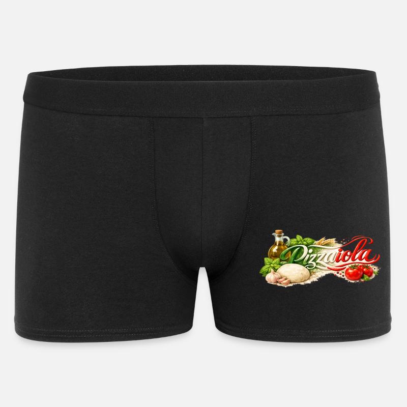 Pizzaiola - der Pizzabäcker - Männer Boxer Shorts - Schwarz