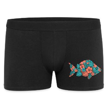 Silhouette du poisson fleur tropical - Boxer Homme - noir - Devant