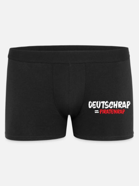 Piratenmusik-hiphop-deutschrap_rap1 - Männer Boxer Shorts - Schwarz