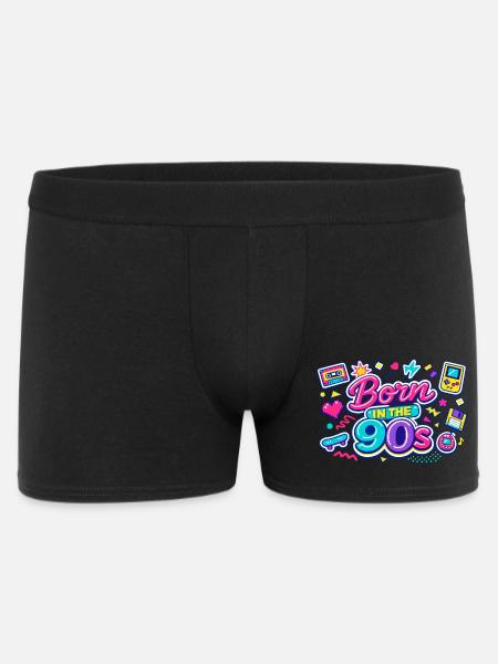 Born in den 90ern Neon-Retro - Männer Boxer Shorts - Schwarz