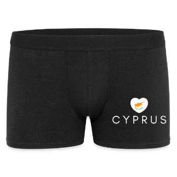 Heart with Cyprus flag, I love Cyprus - Men's Boxer Shorts - black - Front