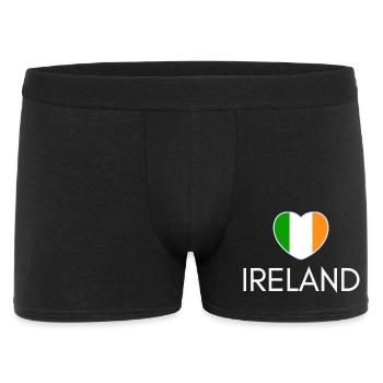 Heart with Irish flag, I love Ireland - Men's Boxer Shorts - black - Front