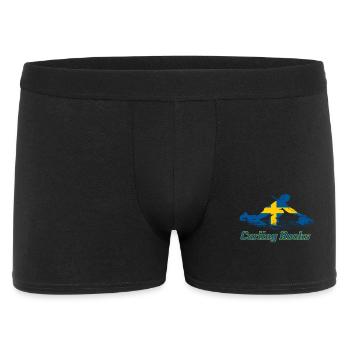 Curling Rocks Sweden Fan Merch - Men's Boxer Shorts - black - Front
