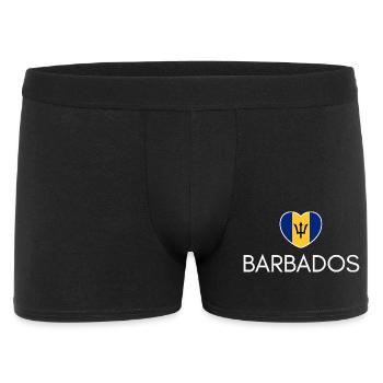 Heart with Barbados flag, I love Barbados - Men's Boxer Shorts - black - Front